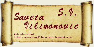 Saveta Vilimonović vizit kartica